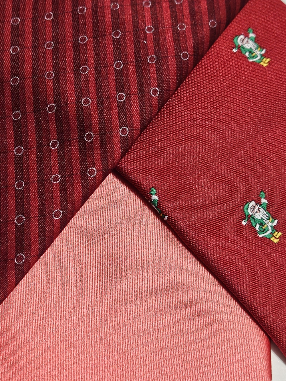 6 Misc. Name Brand Men's Silk Polyester Nylon Red Brown Multi-Colored Neck Ties - Picture 11 of 16